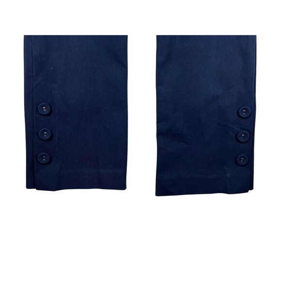 Trina Turk Ore Cropped Boot Pants  Size 2  Navy Mid-Rise Kick Flare Leg - Picture 5 of 16